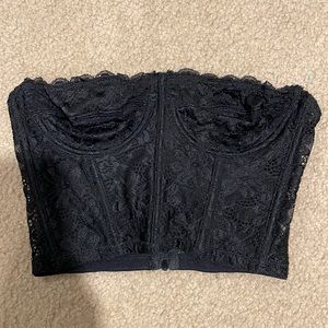 Black lace corset